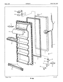 FRESH FOOD DOOR Diagram and Parts List for RC20EA-2A 5M41A Amana Refrigerator
