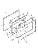 DOOR Diagram and Parts List for M16C-10PB  Magic Chef Microwave