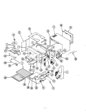 BASE & CAVITY Diagram and Parts List for M16C-10PB  Magic Chef Microwave