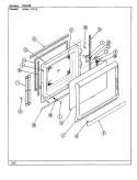 DOOR Diagram and Parts List for M46G-14T-B  Magic Chef Microwave Oven Combo