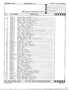 Water And Ice Dispenser Page 2 Diagram and Parts List for 22903-OA  Admiral Refrigerator
