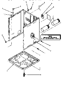 Cabinet, Exhaust Duct & Base Diagram and Parts List for LGM549L-P1176708WL  Amana Dryer