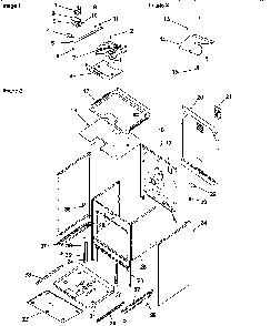 Cabinet Diagram and Parts List for ARR6300W P1143421NW Amana Range
