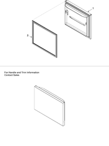 Freezer Door Diagram and Parts List for XRBS017BB1  Amana Refrigerator