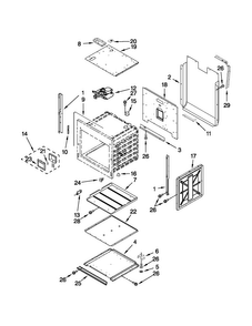 Lower Oven Parts Diagram and Parts List for JJW2727WS00  Jenn-Air Wall Oven