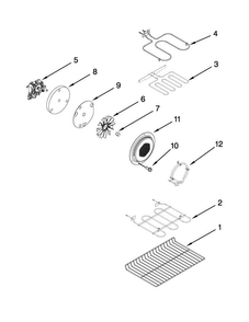 Internal Oven Parts Diagram and Parts List for MET8820DS03  Maytag Range