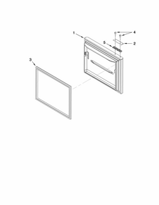 Freezer Door Parts Diagram and Parts List for MBB1953WEW0  Maytag Refrigerator