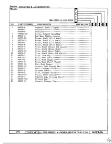 Shelves And Accessories Page 2 Diagram and Parts List for 19812-0A  Admiral Refrigerator