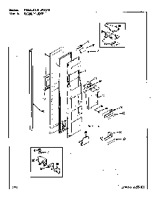 Freezer Door Diagram and Parts List for RC20LA-3BW-BS08A  Magic Chef Refrigerator