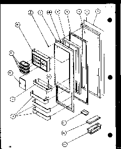 Section 9 Diagram and Parts List for 36088-P11108702W  Amana Refrigerator