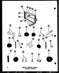 Instal-amatic Mount C52652-4 (1am-3) Diagram and Parts List for 109-5J P54390-95R Amana Air Conditioner