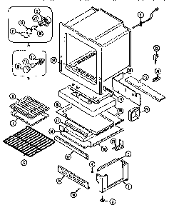 Oven/base Diagram and Parts List for MGR5730ADL  Maytag Range