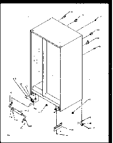 Drain And Rollers Diagram and Parts List for SXI20NL-P1162903WL  Amana Refrigerator