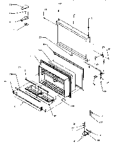 Fz Door Assy Diagram and Parts List for TR25S5L-P1196401WL  Amana Refrigerator