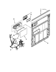 Inner Door Parts Diagram and Parts List for MDB4409PAW0  Maytag Dishwasher