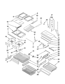 Shelf Parts Diagram and Parts List for AFB2234WEW3  Amana Refrigerator