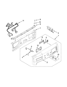 Control Panel Parts Diagram and Parts List for MHW6000XW0  Maytag Washer