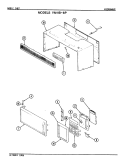 CONTROL, DOOR & WRAPPER Diagram and Parts List for VM11B-8PDY  Magic Chef Microwave