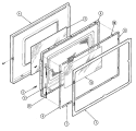 DOOR Diagram and Parts List for CMW159PC  Crosley Microwave