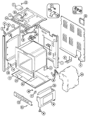 BODY Diagram and Parts List for 3888VVV  Magic Chef Range