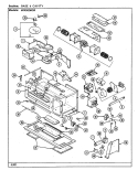 BASE & CAVITY Diagram and Parts List for MOD62WOW  Magic Chef Microwave