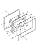 DOOR Diagram and Parts List for ME15E-9P-P4  Magic Chef Microwave