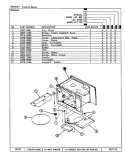 TURNTABLE Diagram and Parts List for M125B2  Magic Chef Microwave