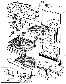 Fresh Food Compartment Diagram and Parts List for JRT152B MAJ01A Jenn-Air Refrigerator