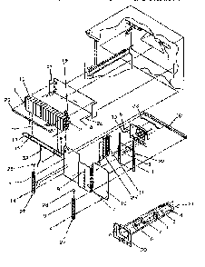 Evaporator Area Diagram and Parts List for TR21S4E-1196104WE  Amana Refrigerator