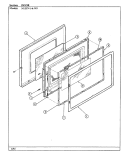 DOOR Diagram and Parts List for M15FN-14T-W9  Magic Chef Microwave