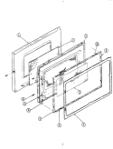 DOOR (M5FK - 1 - W9 & DM81) Diagram and Parts List for M5FK-1-W9  Magic Chef Microwave