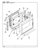 DOOR Diagram and Parts List for M46G-14T  Magic Chef Microwave Oven Combo