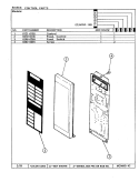 CONTROL PANEL Diagram and Parts List for DM15F-14B  Maytag Microwave