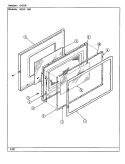 DOOR Diagram and Parts List for DM15F-14B  Maytag Microwave