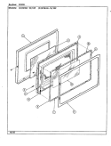 DOOR Diagram and Parts List for DM16H-10  Maytag Microwave