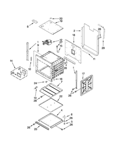 Lower Oven Parts Diagram and Parts List for JJW3830WB00  Jenn-Air Wall Oven