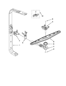 Upper Wash And Rinse Parts Diagram and Parts List for MDB4709PAM0  Maytag Dishwasher
