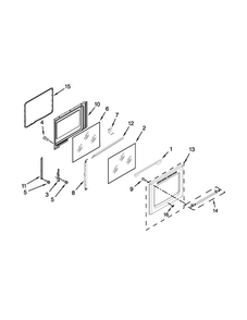 Door Parts Diagram and Parts List for MER8850DS1  Maytag Range