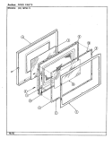 DOOR Diagram and Parts List for DM15H-5  Maytag Microwave