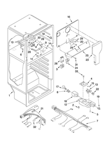Liner Parts Diagram and Parts List for M8RXEGMAB00  Maytag Refrigerator