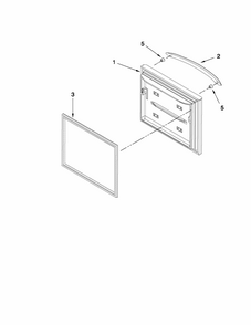 Freezer Door Parts Diagram and Parts List for G32027WEKB4  Maytag Refrigerator