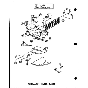 Auxiliary Heater Parts Diagram and Parts List for D54444-6 P54444-6C Amana Air Conditioner
