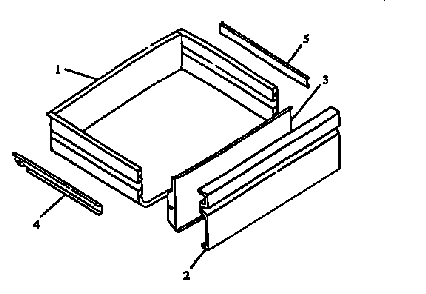 Storage Drawer Diagram and Parts List for CARR630L P1142660NL Amana Range