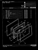 DOOR Diagram and Parts List for ME5E-3  Magic Chef Microwave