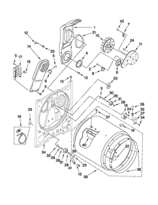 Bulkhead Parts Diagram and Parts List for CED137HXQ0  Crosley Dryer