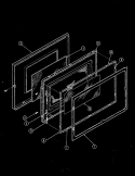 DOOR Diagram and Parts List for M15FN-14T  Magic Chef Microwave