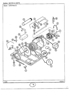 Motor And Drive Diagram and Parts List for 8744A  Norge Dryer