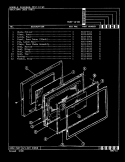 DOOR Diagram and Parts List for M15F-10-W9  Magic Chef Microwave