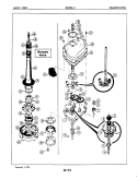 TRANSMISSION Diagram and Parts List for W20EA3  Magic Chef Washer