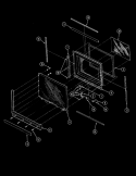 DOOR Diagram and Parts List for M41F-14T  Magic Chef Microwave Oven Combo